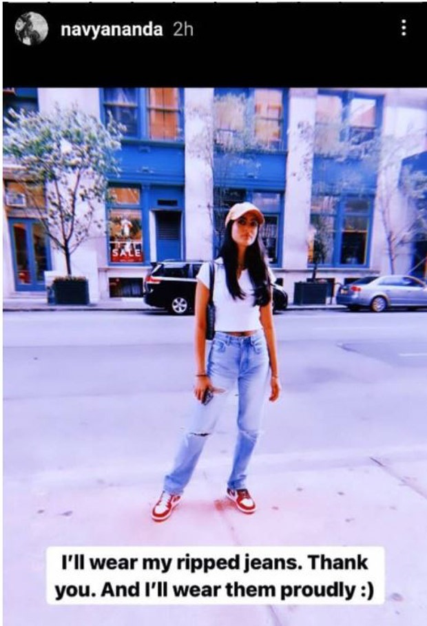 Amitabh Bachchan’s granddaughter Navya Naveli Nanda poses in ripped jeans while responding to Uttarakhand CM’s remark