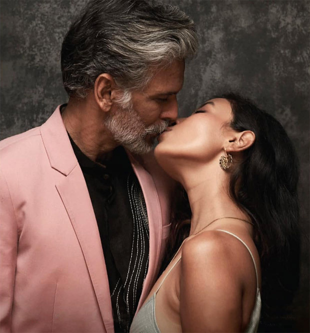 Milind Soman and wife Ankita Konwar share a kiss during PETA India's new  vegan show at Lakme Fashion Week 2021 : Bollywood News - Bollywood Hungama