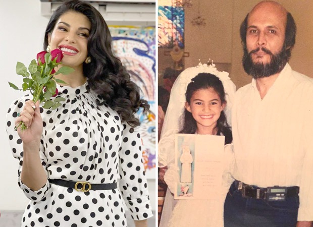 Jacqueline Fernandez shares her childhood picture with her father on his birthday