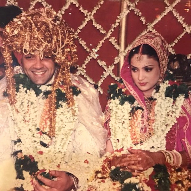 Bobby Deol wishes wife Tanya on their 25th anniversary with lovely throwback pictures 