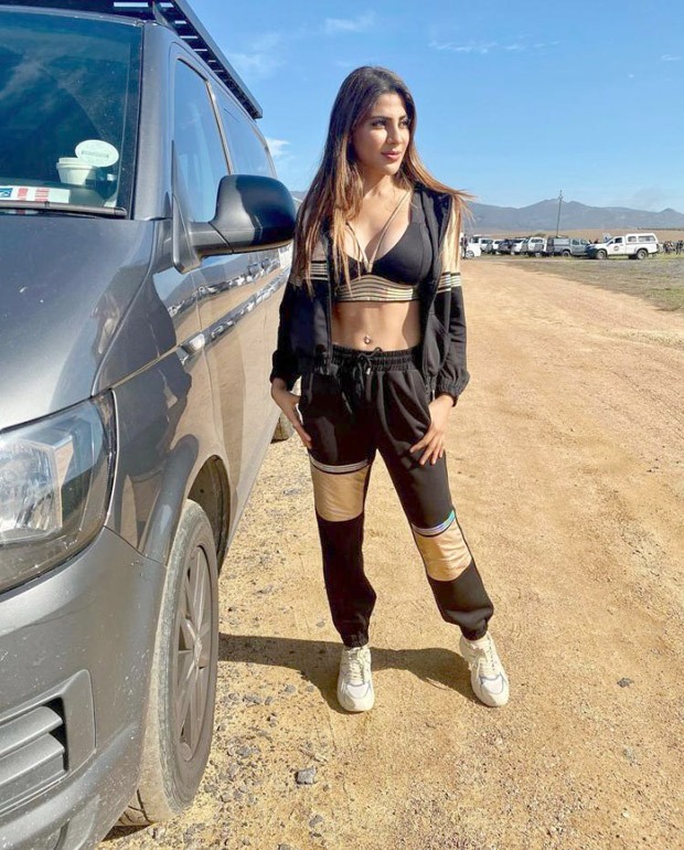 Khatron Ke Khiladi 11: Nikki Tamboli dons sports bra with matching jacket and sweatpants in Cape Town