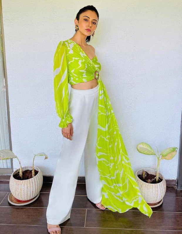 Silk Crop Top with Flared Palazzo pants