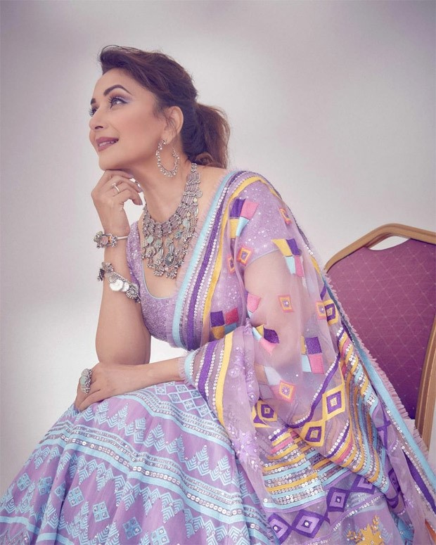 Madhuri Dixit exudes elegance in purple hues lehenga worth Rs. 1.2 lakh for Dance Deewane 3