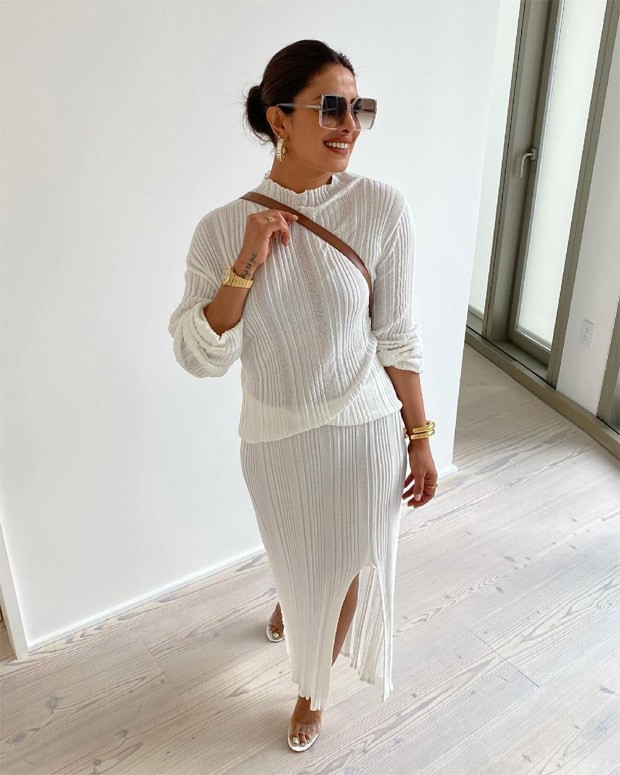 Priyanka Chopra steps out in all-white outfit with thigh-high slit skirt worth Rs. 37,523 as she attends Pride Parade in New York