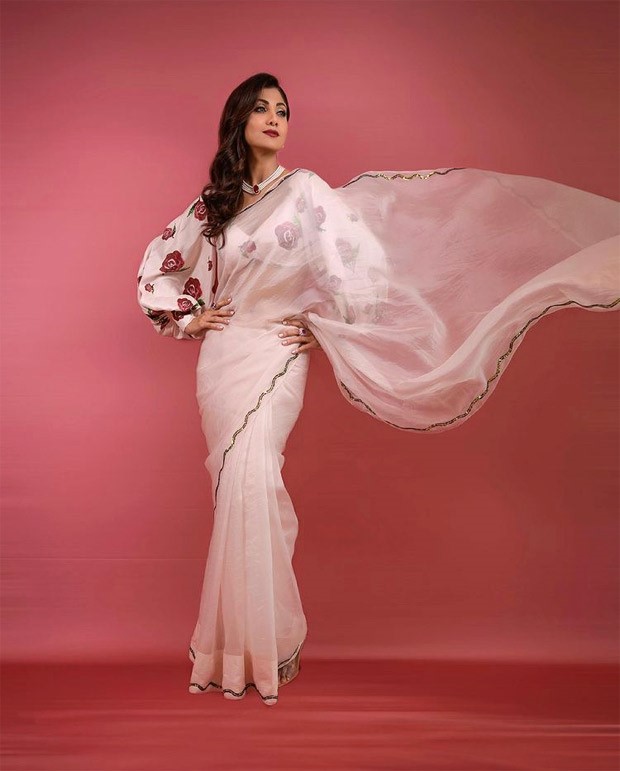 Buy White Organza Hand Scallop Trim Saree With Puff Sleeve Blouse For Women  by SAYISHA Online at Aza Fashions.