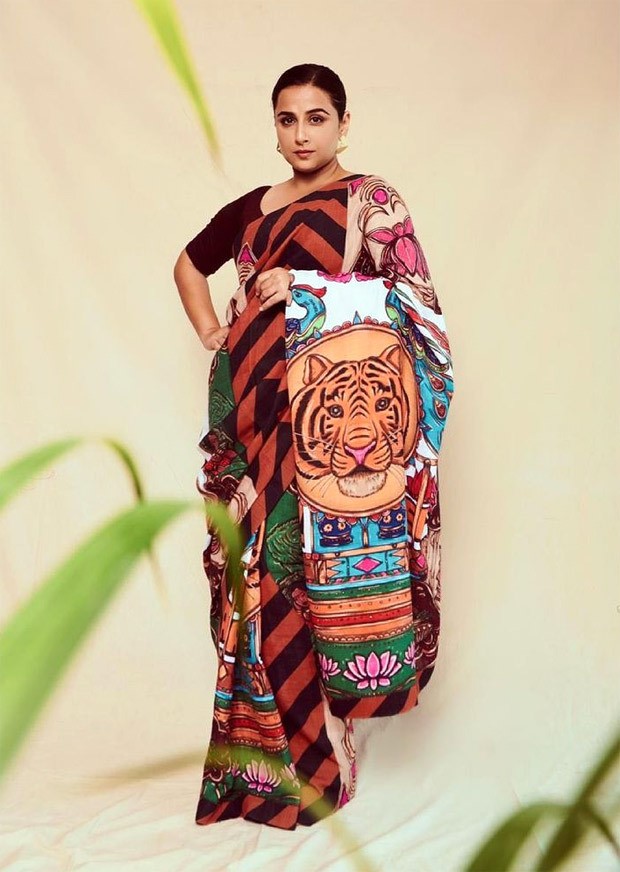 Vidya Balan exudes fierceness in 'Sherni' inspired saree Vidya Balan exudes fierceness in 'Sherni' inspired saree