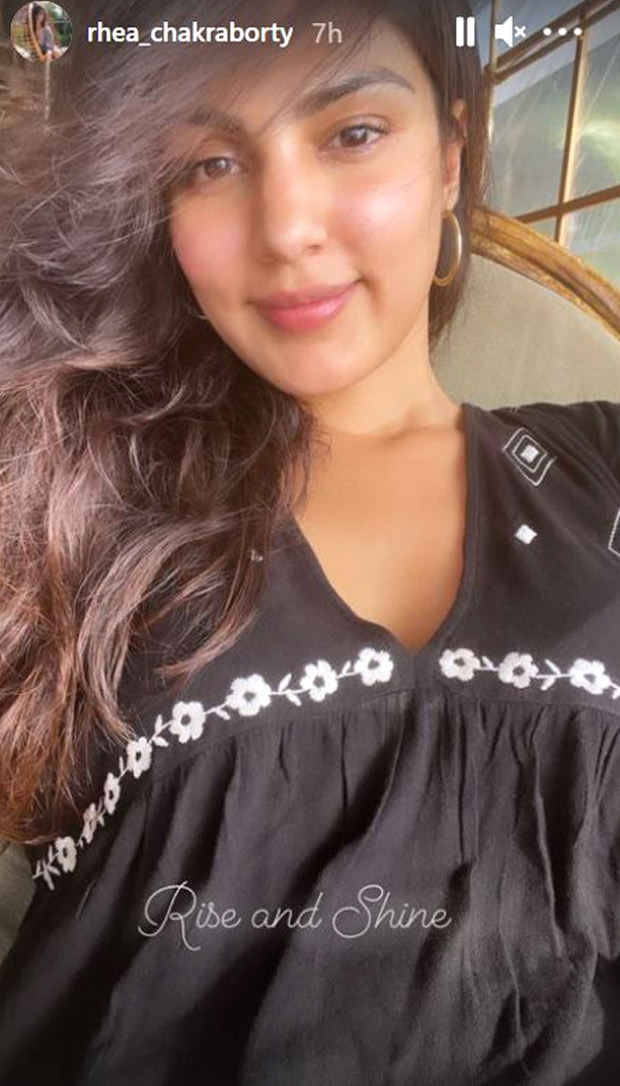 Rhea Chakraborty shares a selfie along with a message of hope