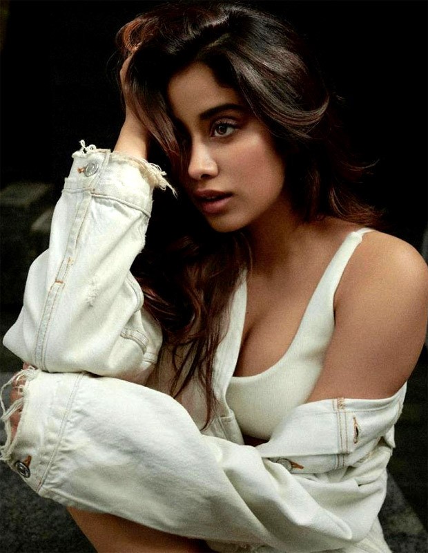 Janhvi Kapoor looks sultry in white bralette, shorts and washed denim jacket
