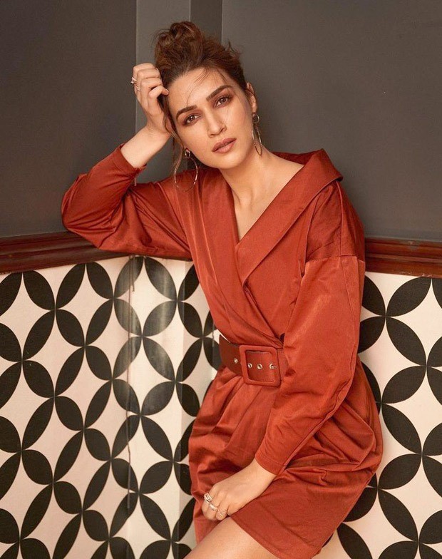 Kriti Sanon makes a glowing statement in brown as she promotes her film Mimi