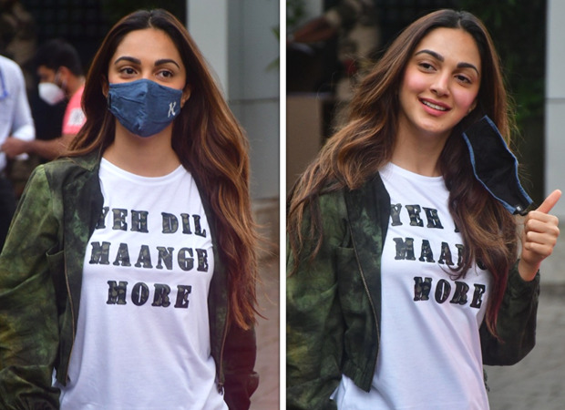 Kiara Advani looks her stylish best in Dil Maange More T-shirt and denim pants as she heads to Kargil with the team of Shershaah