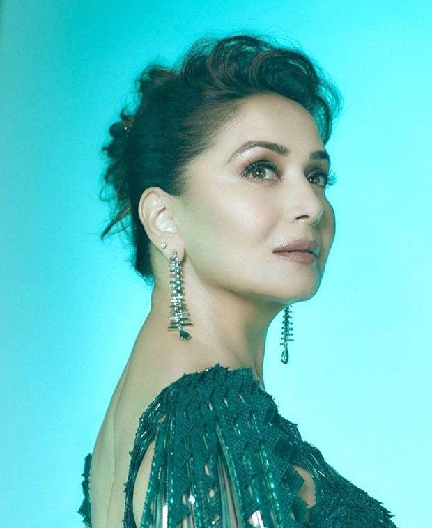 madhuri green dress Madhuri Dixit Nene's Jayanti Reddy sari traces its emerald silk with zardozi