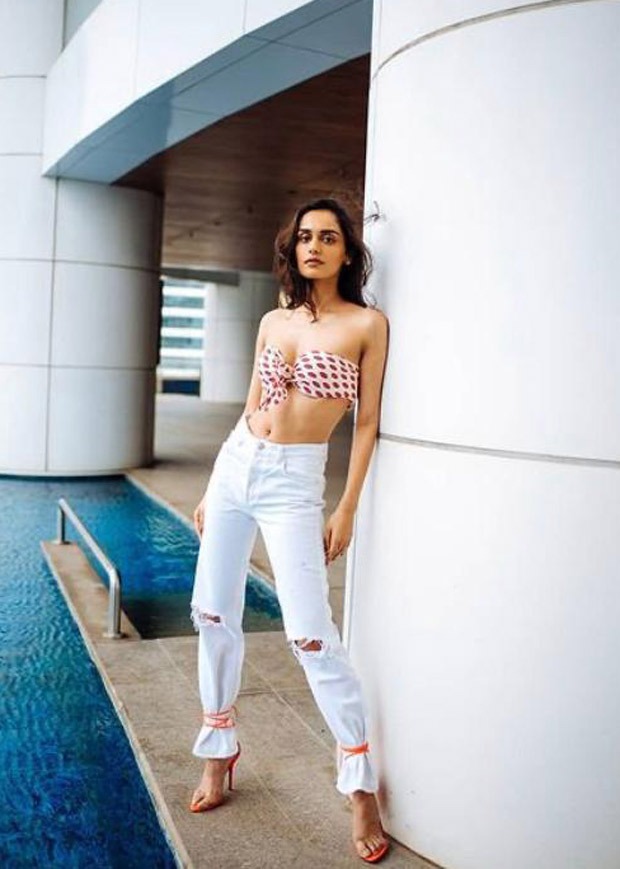 Manushi Chillar raises oomph factor in strapless printed bralette and  skinny jeans : Bollywood News - Bollywood Hungama