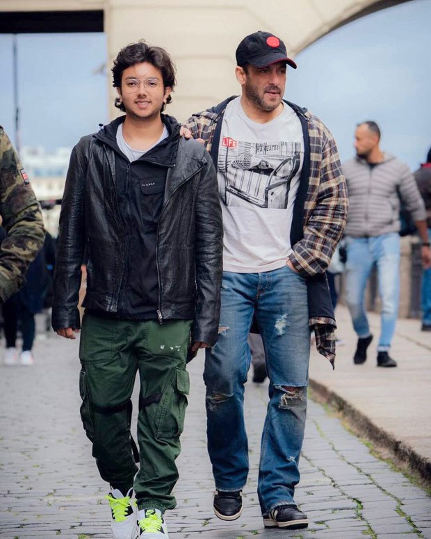 Salman Khan posts a cool picture with his nephew Nirvan Khan from Russia as he shoots Tiger 3