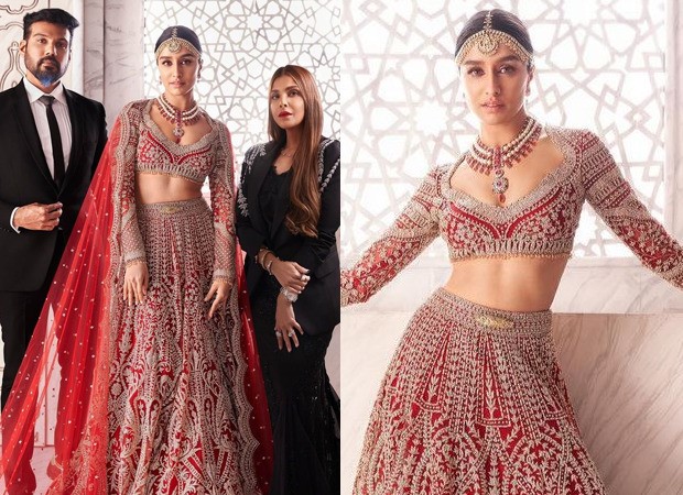 Shraddha Kapoor turns muse for Falguni Shane Peacock in a bespoke bridal red lehenga