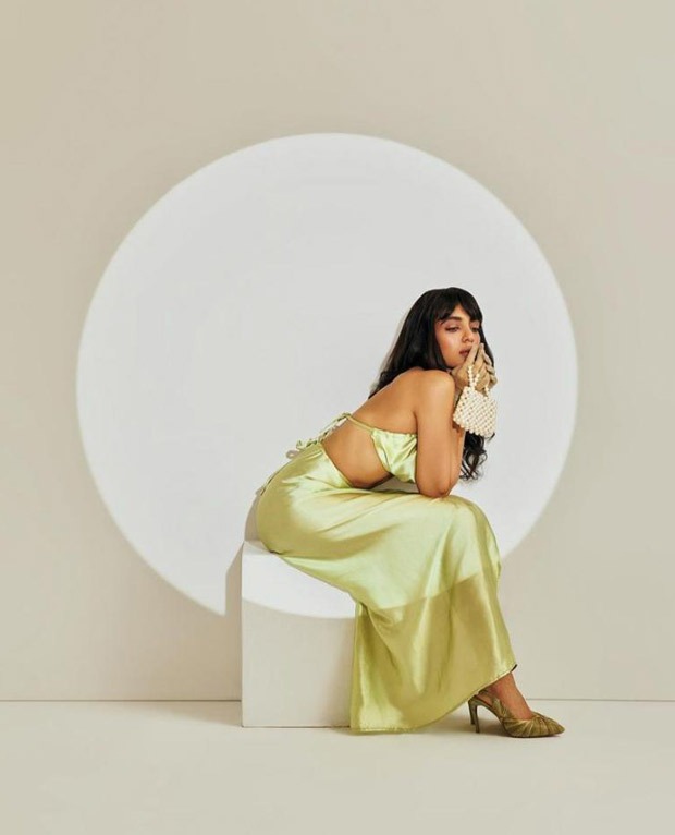 Sobhita Dhulipala drops stunning pictures in a green satin slip dress