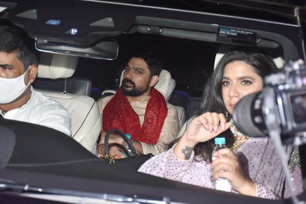 Rhea Kapoor and Karan Boolani make an appearance post their wedding; Anil Kapoor distributes sweets to the media