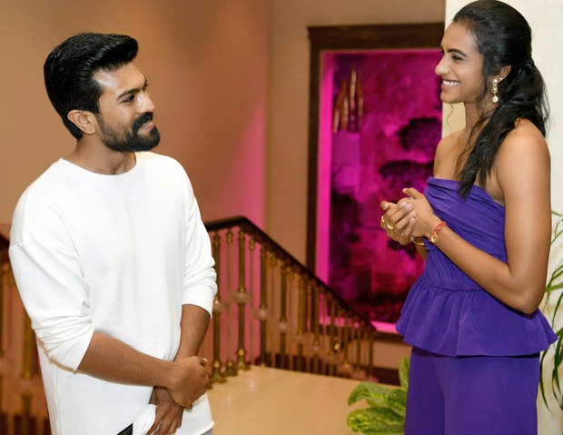 Chiranjeevi and Ram Charan hosted a star studded felicitation event for two time Olympic medalist PV Sindhu at their residence