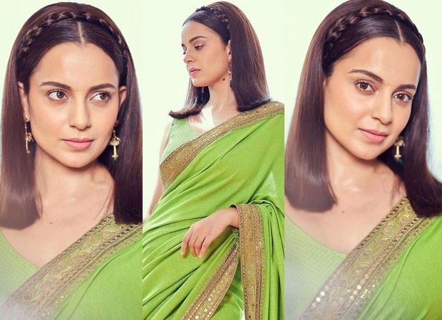 Kangana Ranaut is a vision in a green as she dons a Sabyasachi saree for  Thalaivi promotions : Bollywood News - Bollywood Hungama