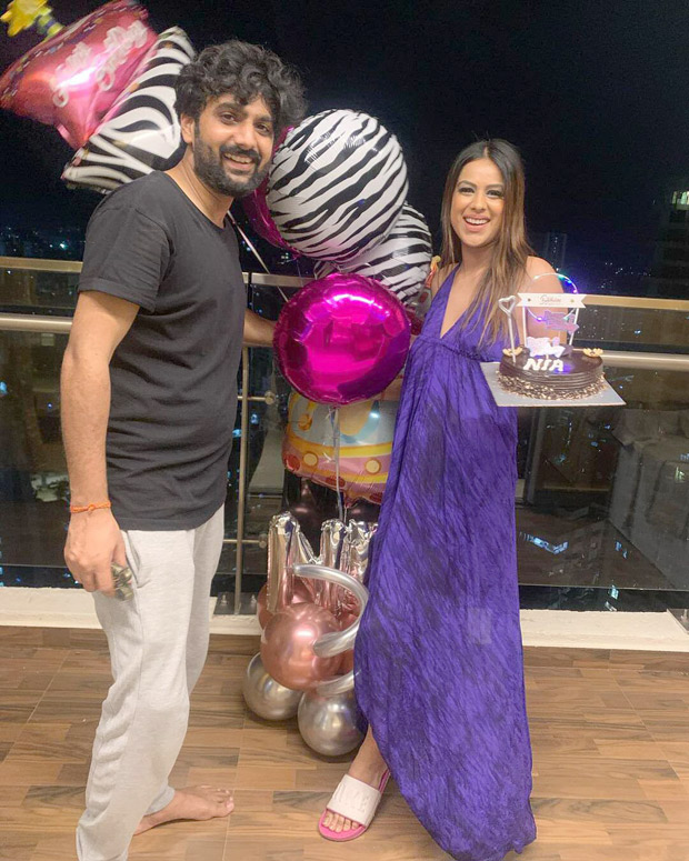 nia sharma birthday dress LONG BLACK DRESS