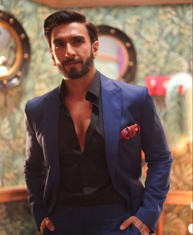 Ranveer Singh looks dapper in a crisp royal blue suit; Arjun Kapoor calls  him 'Cleavage King' : Bollywood News - Bollywood Hungama