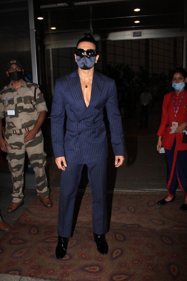 Ranveer Singh Snapped In Bandhgala Suit At A Private Airport