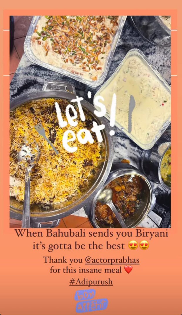 “When Bahubali sends you biryani”: Kareena Kapoor shares picture of food sent over by Prabhas
