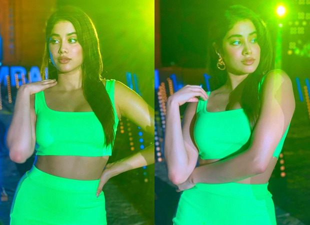 Janhvi Kapoor joins the green bandwagon in a neon green outfit worth Rs. 5,000