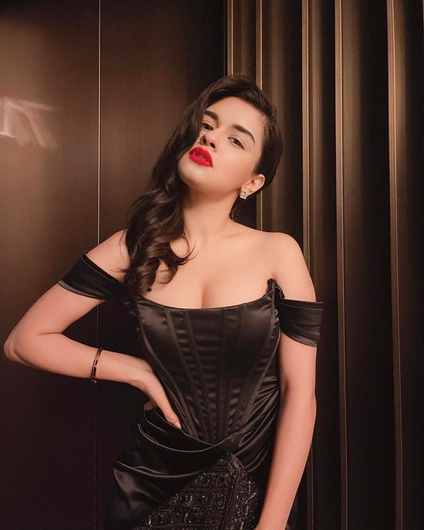 Avneet Kaur raises the temperature in stain off-shoulder black dress