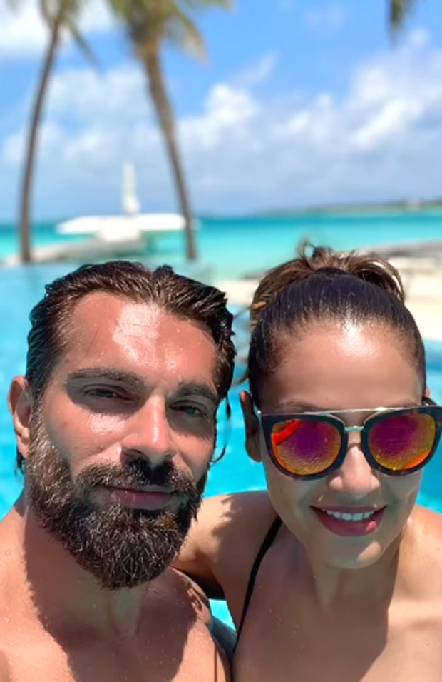 Bipasha Basu plants an adorable kiss on hubby Karan Singh Grover; watch video from their vacation