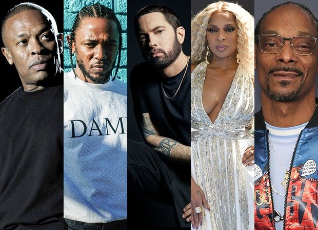 Snoop Dogg, Dr. Dre, Mary J. Blige, Eminem and Kendrick Lamar