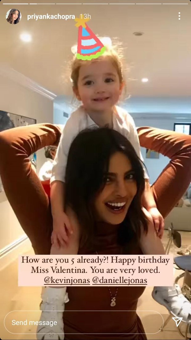 Priyanka Chopra gives Nick Jonas 'God daughter' niece Valentina a piggyback ride on 5th birthday