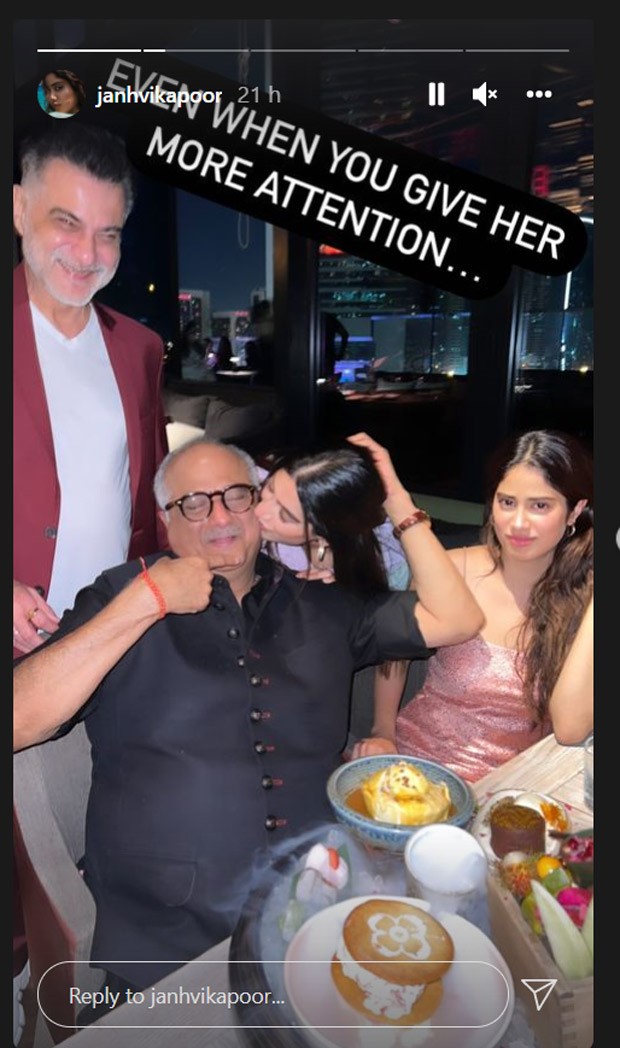 Janhvi Kapoor is annoyed as Khushi Kapoor gets love from dad Boney Kapoor on his birthday, see photos