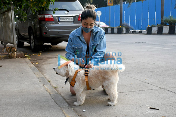 Photos: Neha Bhasin spotted in the city with her dog