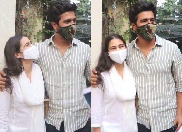 Sara Ali Khan giggles as paparazzi ask Vicky Kaushal about wedding with Katrina Kaif, watch video