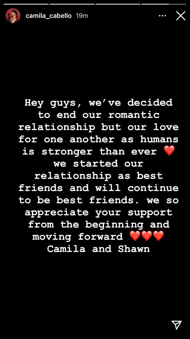 Shawn Mendes and Camila Cabello breakup after 2 years of dating, say they'll continue to remain best friends 