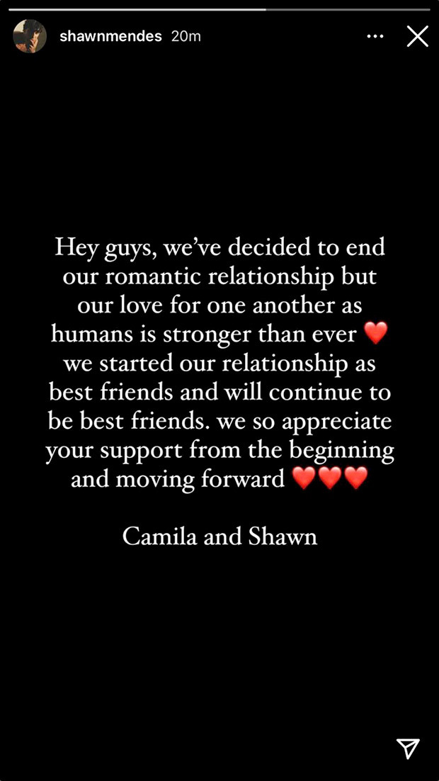 Shawn Mendes and Camila Cabello breakup after 2 years of dating, say they'll continue to remain best friends 