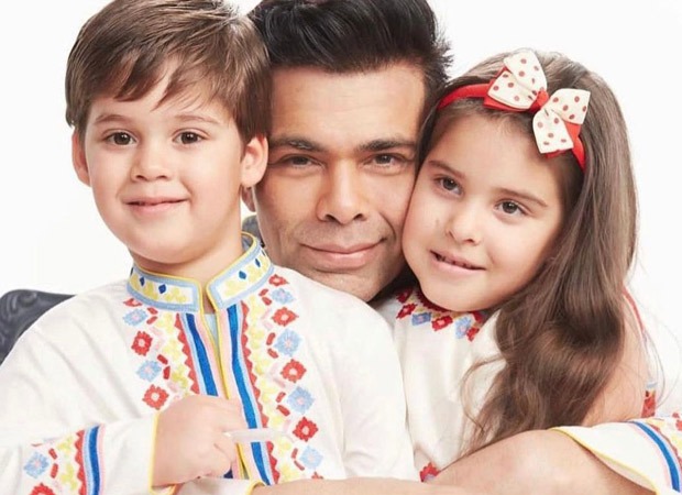 Karan Johar twins with his kids as they wear matching outfits for their family portrait on Diwali : Bollywood News - Bollywood Hungama