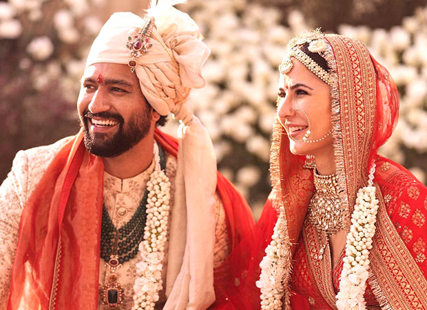 Katrina Kaif-Vicky Kaushal share their joy with the paparazzi outside the wedding venue in Rajasthan
