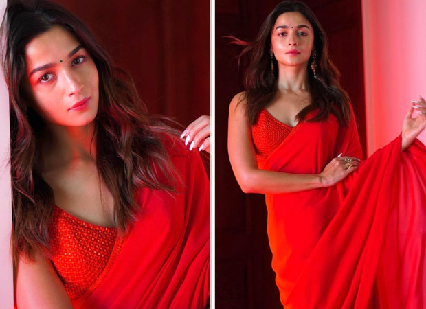 Alia Bhatt brings red glamour to reality with a whole lot of sass in Sabyasachi Mukherjee lehenga saree for RRR trailer launch Alia Bhatt brings red glamour to reality with a whole lot of sass in Sabyasachi Mukherjee lehenga saree for RRR trailer launch