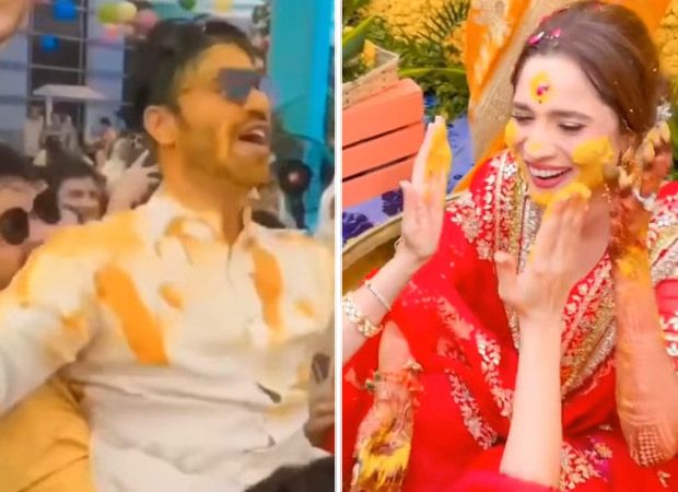 Inside Videos & Photos: Ankita Lokhande grooves to 'Aaja Aaja' with 'Vicky Jain at her haldi ceremony