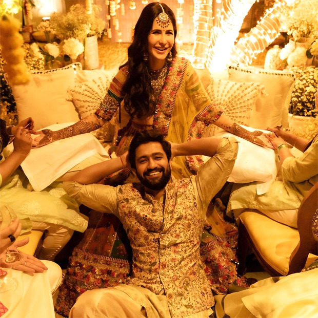 Katrina Kaif-Vicky Kaushal Wedding: The bride looked gorgeous in Sabyasachi Mukherjee&nbsp;matka silk lehenga in 18k gold; groom donned&nbsp;embroidered raw silk bandhgala