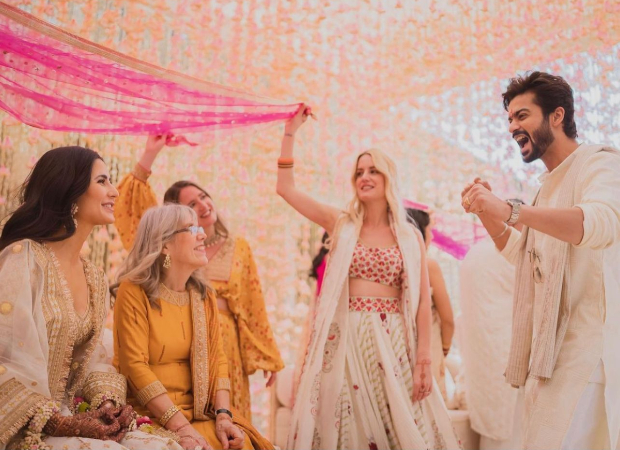 Katrina Kaif-Vicky Kaushal Wedding: Bride's mother Suzzane Turcotte, sisters Natacha Turcotte, Melissa Turcotte and Isabelle Kaif donned designer Punit Balana beautiful creations for haldi ceremony Katrina Kaif-Vicky Kaushal Wedding: Bride's mother Suzzane Turcotte, sisters Natacha Turcotte, Melissa Turcotte and Isabelle Kaif donned designer Punit Balana beautiful creations for haldi ceremony
