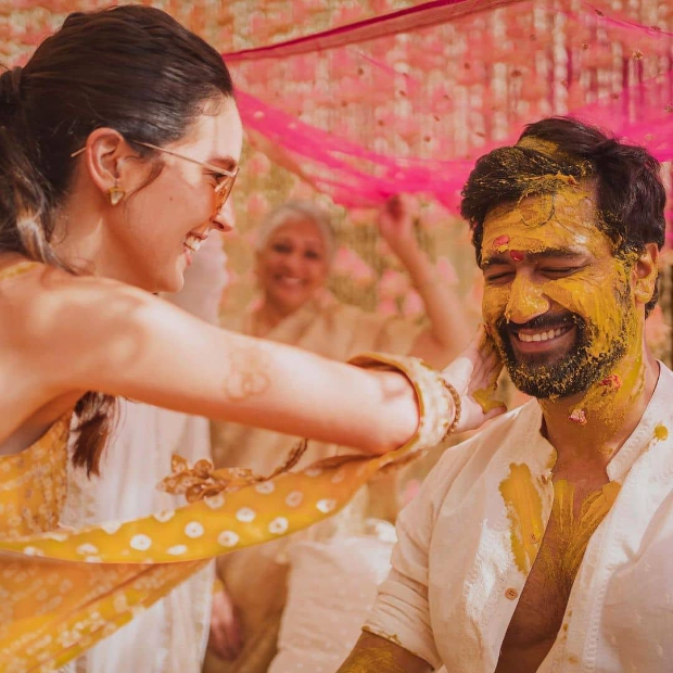 Katrina Kaif-Vicky Kaushal Wedding: Bride's mother Suzzane Turcotte, sisters Natacha Turcotte, Melissa Turcotte and Isabelle Kaif donned designer Punit Balana beautiful creations for haldi ceremony Katrina Kaif-Vicky Kaushal Wedding: Bride's mother Suzzane Turcotte, sisters Natacha Turcotte, Melissa Turcotte and Isabelle Kaif donned designer Punit Balana beautiful creations for haldi ceremony