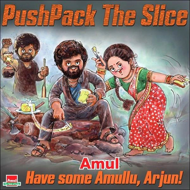 Allu Arjun reacts to Amul giving shoutout to Pushpa: The Rise with their new topical : Bollywood News - Bollywood Hungama Allu Arjun reacts to Amul giving shoutout to Pushpa: The Rise with their new topical : Bollywood News - Bollywood Hungama