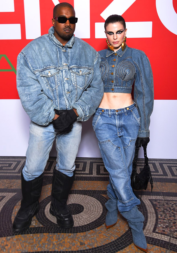 Kanye West and Julia Fox make red carpet debut in matching denim-on-denim  looks at Men's Fashion Week in Paris : Bollywood News - Bollywood Hungama