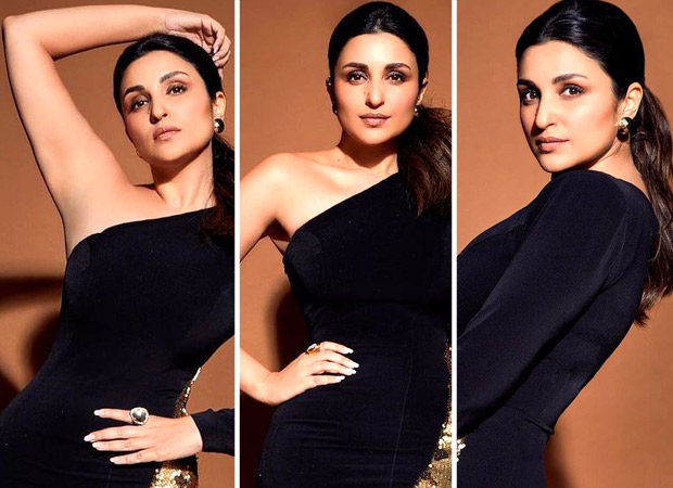 Parineeti Chopra aces one-shoulder black and gold asymmetrical bodycon with  thigh-high slit worth Rs. 8,995 for Hunarbaaz 8995 : Bollywood News -  Bollywood Hungama