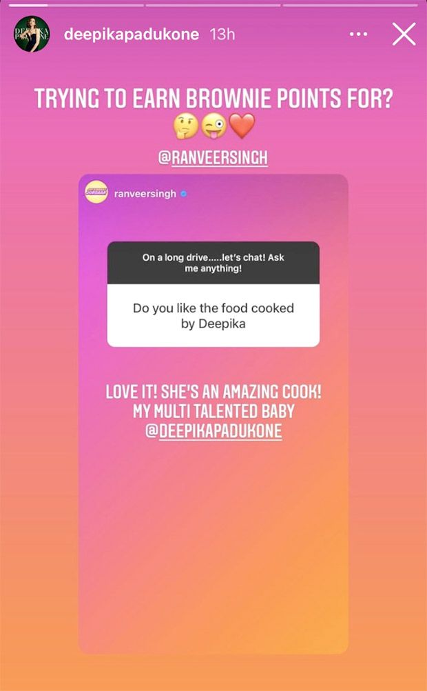 Ranveer Singh responds to a fan's question about Deepika Padukone's cooking, here's how she reacted Ranveer Singh responds to a fan's question about Deepika Padukone's cooking, here's how she reacted