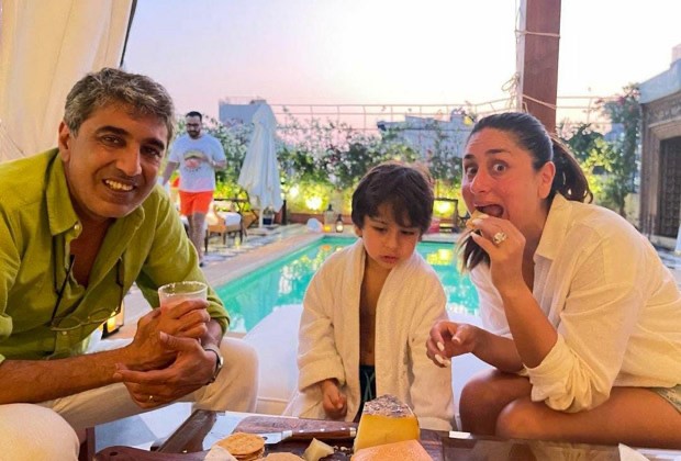 Saif Ali Khan photobombs Taimur Ali Khan and Kareena Kapoor in their house pool