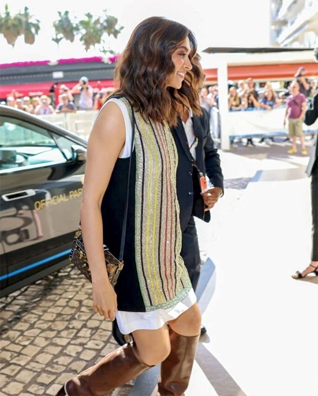 Cannes 2022: Deepika Padukone makes a statement in a multi-coloured striped Louis Vuitton dress for her first appearance as jury member