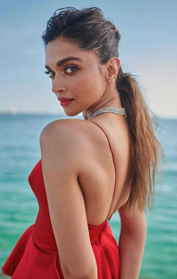 Cannes 2022: Deepika Padukone mesmerises in plunging neckline Louis Vuitton red hot top and skirt at Armageddon Time premiere 